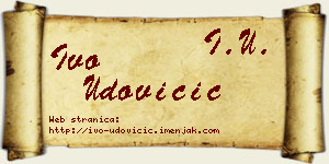 Ivo Udovičić vizit kartica